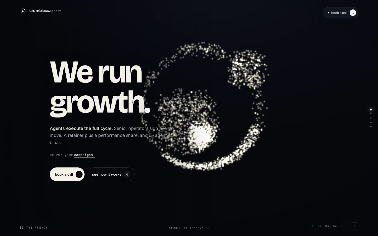 crumbless.agency homepage