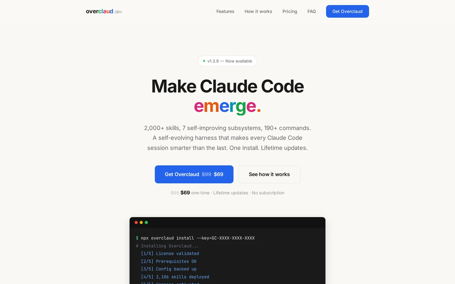 overclaud.dev homepage